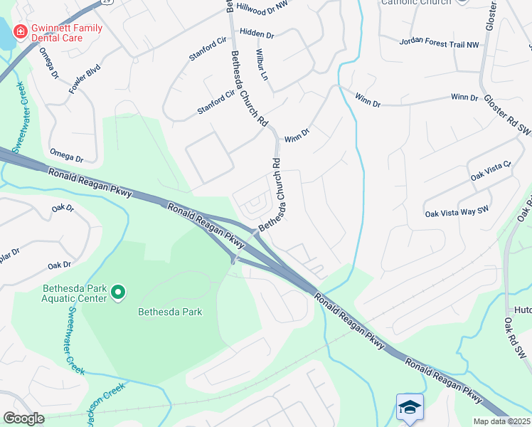 map of restaurants, bars, coffee shops, grocery stores, and more near 3608 Hidden Valley Circle in Lawrenceville