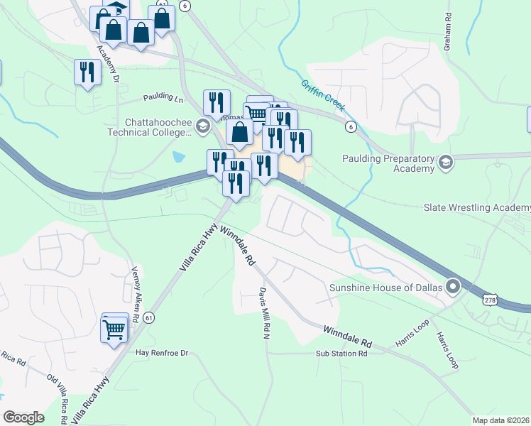 map of restaurants, bars, coffee shops, grocery stores, and more near 247 Silver Spring Street in Dallas