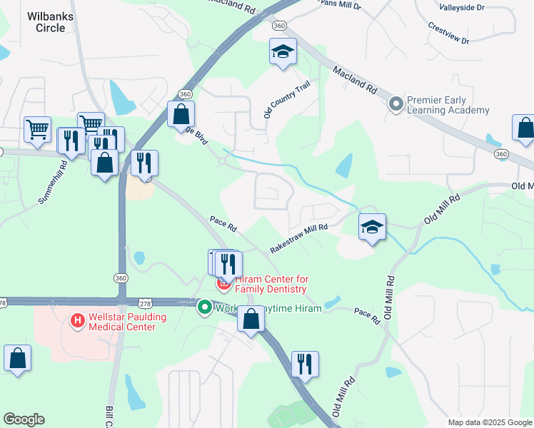 map of restaurants, bars, coffee shops, grocery stores, and more near 156 Crescent Woode Way in Dallas
