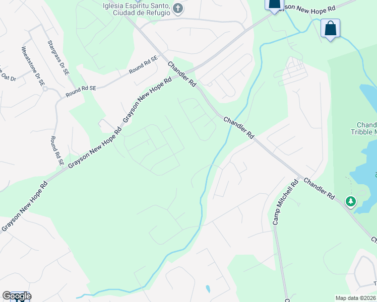 map of restaurants, bars, coffee shops, grocery stores, and more near 1985 Cutleaf Creek Road Southeast in Grayson