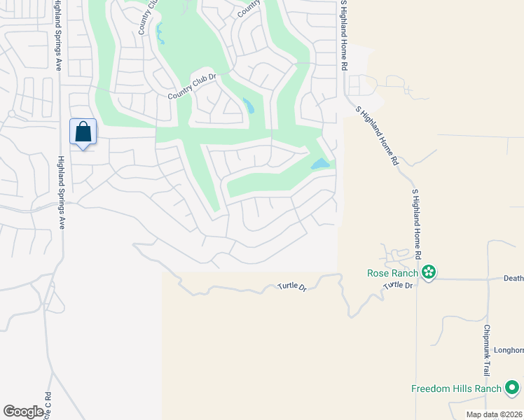 map of restaurants, bars, coffee shops, grocery stores, and more near 2027 Melbourne Circle in Banning