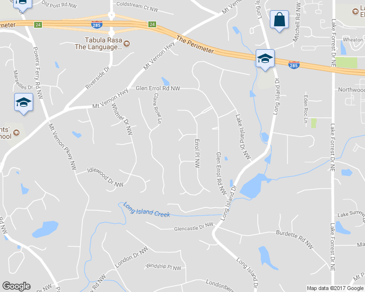 map of restaurants, bars, coffee shops, grocery stores, and more near 320 Park Glen Point Northwest in Atlanta