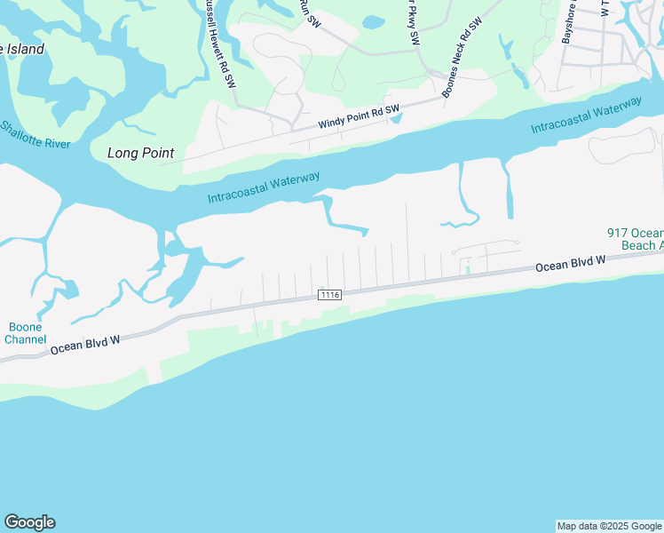 map of restaurants, bars, coffee shops, grocery stores, and more near 116 Sunshine in Holden Beach