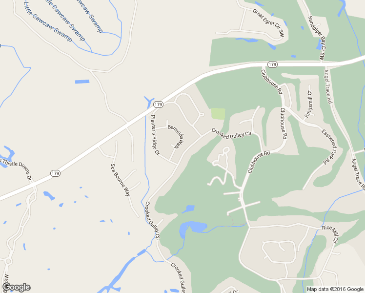 map of restaurants, bars, coffee shops, grocery stores, and more near 723 Bermuda Walk in Sunset Beach
