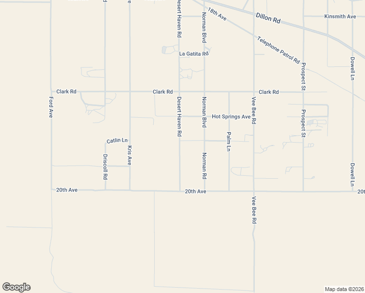 map of restaurants, bars, coffee shops, grocery stores, and more near 19565 Norman Boulevard in Desert Hot Springs