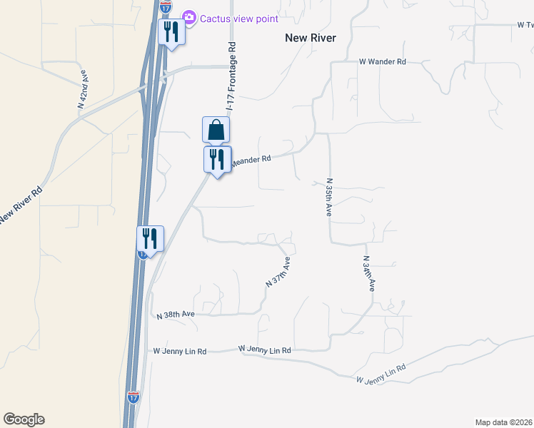map of restaurants, bars, coffee shops, grocery stores, and more near 46611 North 37th Avenue in Phoenix