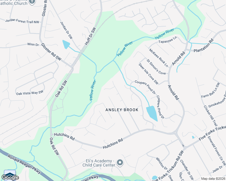 map of restaurants, bars, coffee shops, grocery stores, and more near 2658 Crystal Lane in Lawrenceville