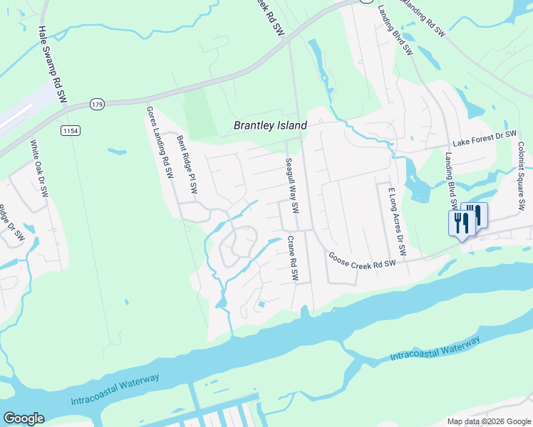 map of restaurants, bars, coffee shops, grocery stores, and more near 1703 Bren Aria Ln in Ocean Isle Beach