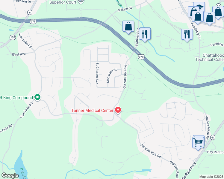 map of restaurants, bars, coffee shops, grocery stores, and more near 133 Magazine Street in Dallas