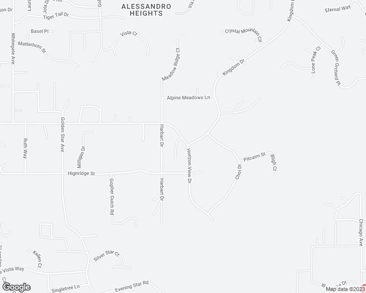 map of restaurants, bars, coffee shops, grocery stores, and more near 7945 Horizon View Drive in Riverside