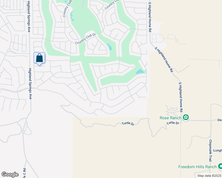 map of restaurants, bars, coffee shops, grocery stores, and more near 2012 Melbourne Circle in Banning
