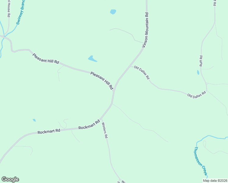 map of restaurants, bars, coffee shops, grocery stores, and more near 3404 Vinson Mountain Road in Rockmart