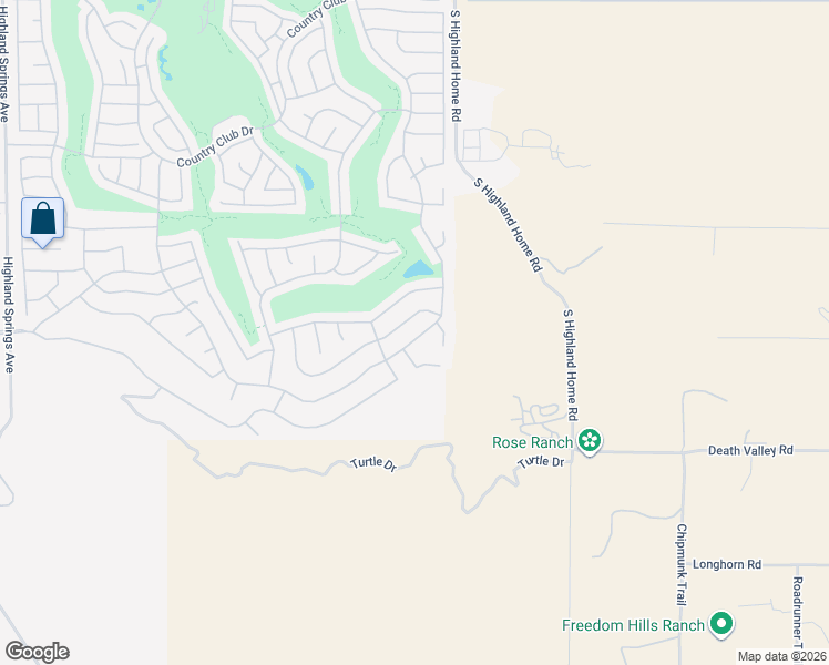 map of restaurants, bars, coffee shops, grocery stores, and more near 4951 Rio Bravo Drive in Banning