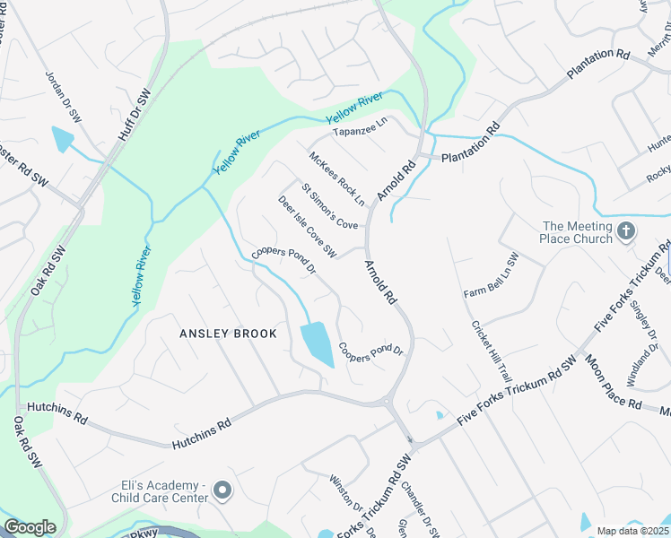 map of restaurants, bars, coffee shops, grocery stores, and more near 2440 Deer Isle Cove Southwest in Lawrenceville