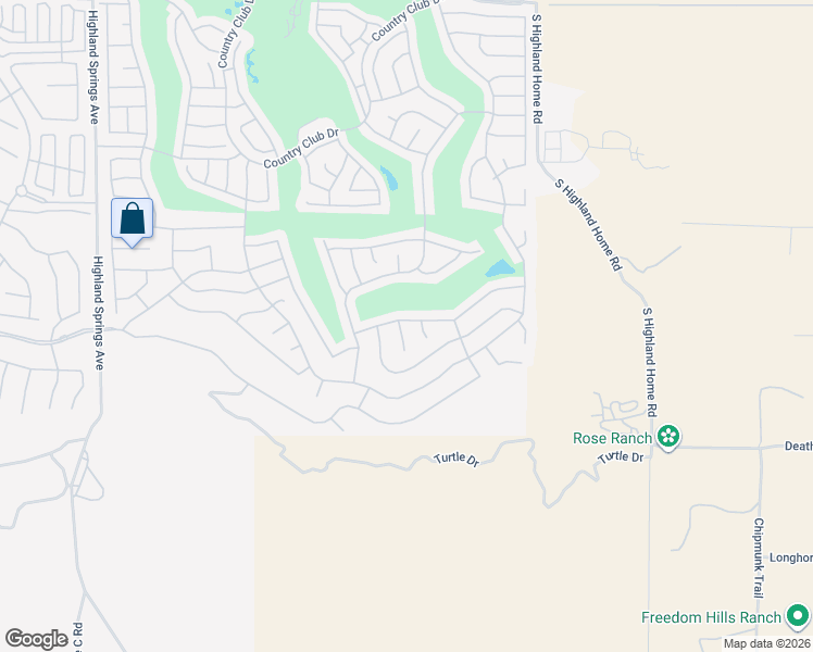 map of restaurants, bars, coffee shops, grocery stores, and more near 2003 Melbourne Circle in Banning