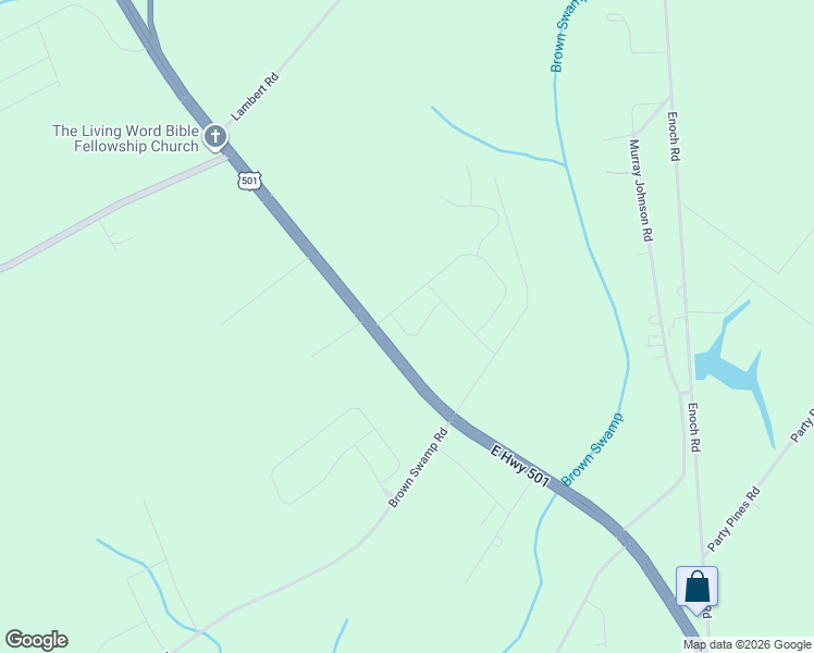 map of restaurants, bars, coffee shops, grocery stores, and more near 87200 Church Street in Conway