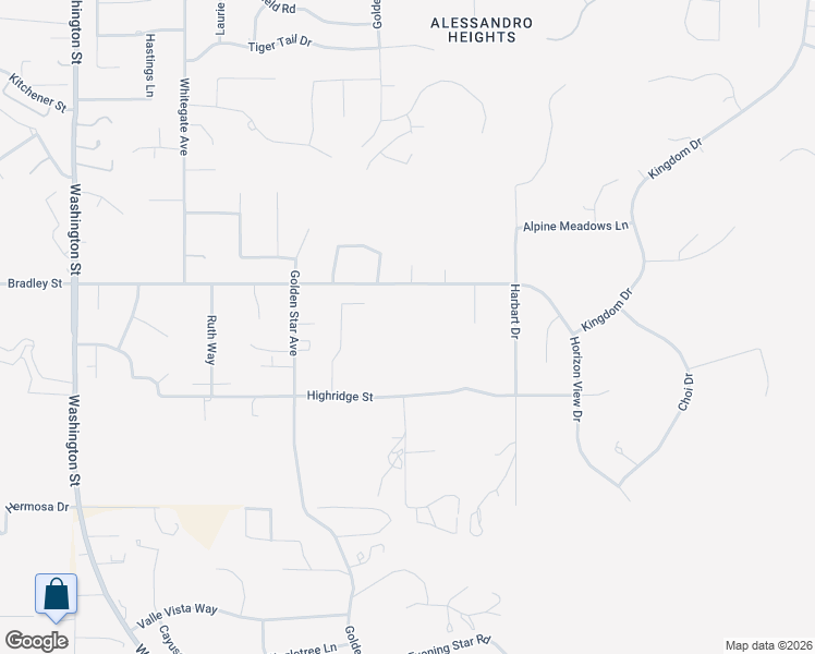map of restaurants, bars, coffee shops, grocery stores, and more near 1110-1152 Bradley Street in Riverside