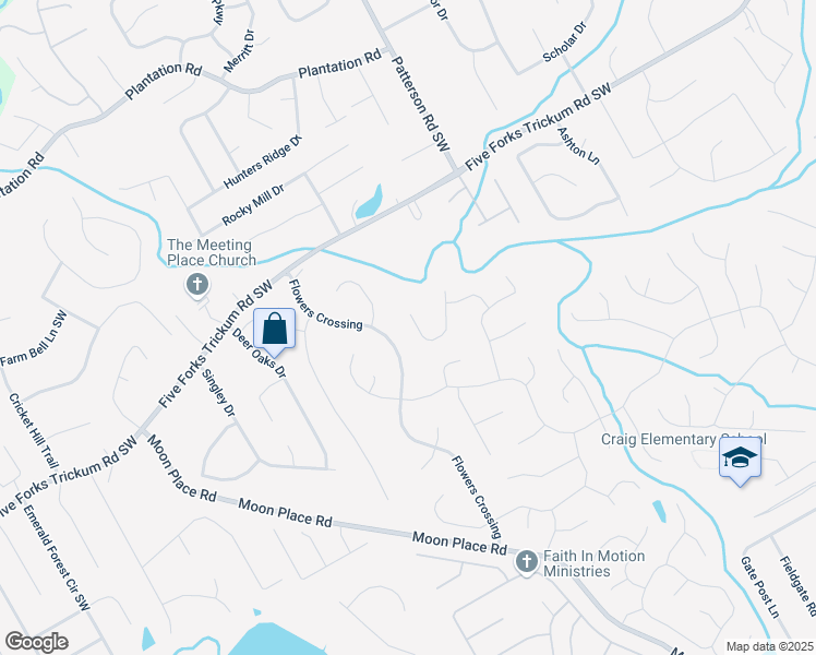 map of restaurants, bars, coffee shops, grocery stores, and more near 931 Bonaventure Way in Lawrenceville