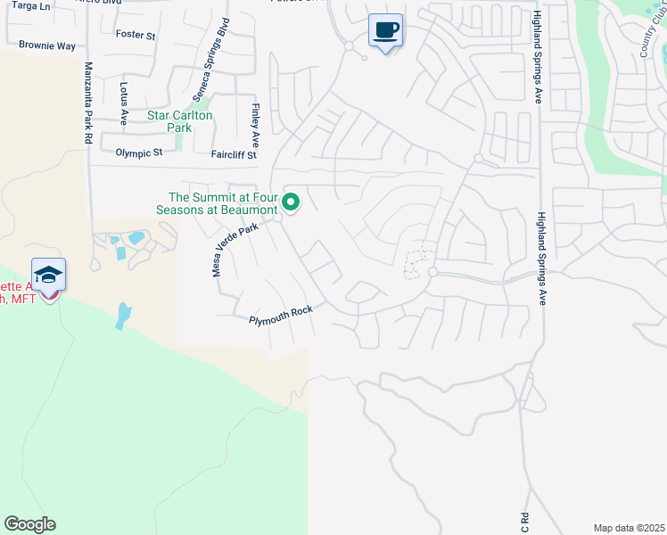 map of restaurants, bars, coffee shops, grocery stores, and more near 1523 Coronado in Beaumont