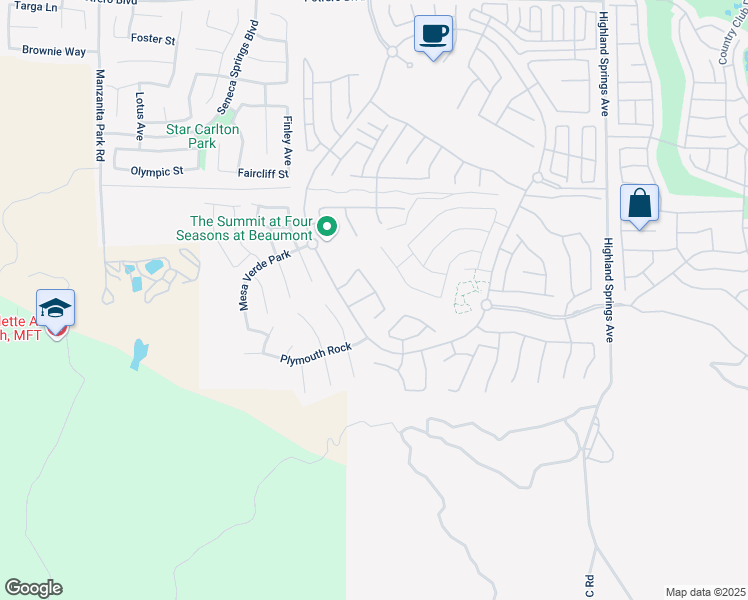 map of restaurants, bars, coffee shops, grocery stores, and more near 1523 Coronado in Beaumont