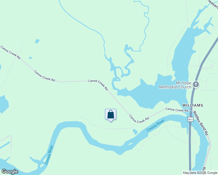 map of restaurants, bars, coffee shops, grocery stores, and more near 351 Canoe Creek Road in Rainbow City