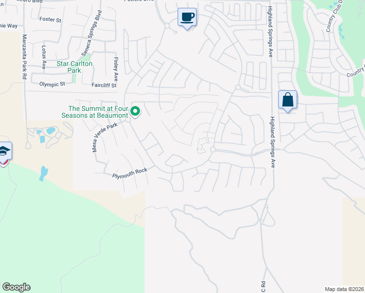 map of restaurants, bars, coffee shops, grocery stores, and more near 383 Song Bird in Beaumont