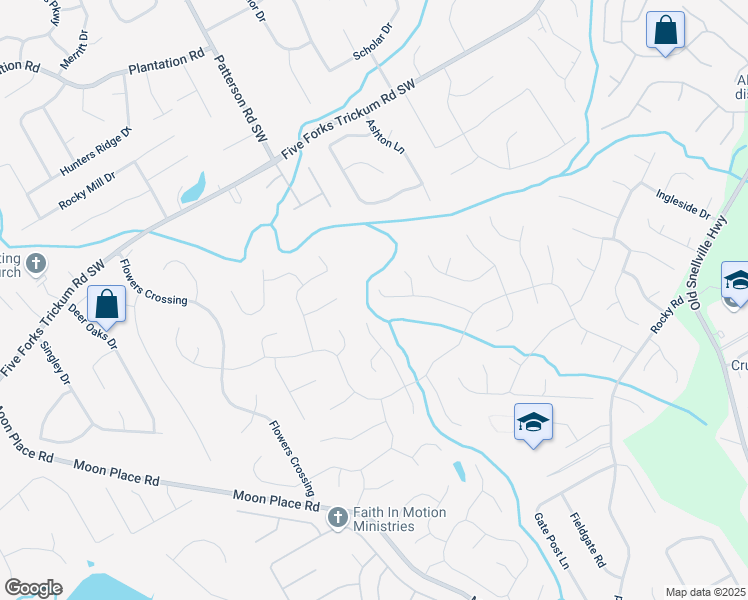 map of restaurants, bars, coffee shops, grocery stores, and more near 747 Mill Rock Street in Lawrenceville