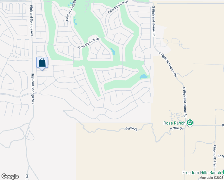 map of restaurants, bars, coffee shops, grocery stores, and more near 5098 Singing Hills Drive in Banning