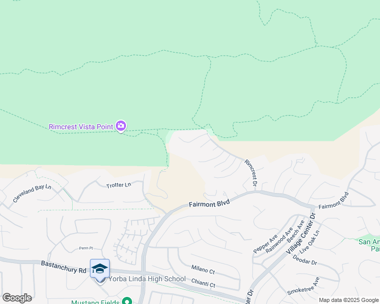 map of restaurants, bars, coffee shops, grocery stores, and more near 3710 Blue Gum Drive in Yorba Linda