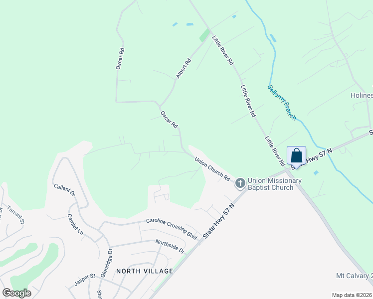 map of restaurants, bars, coffee shops, grocery stores, and more near 1125 Oscar Road in Little River