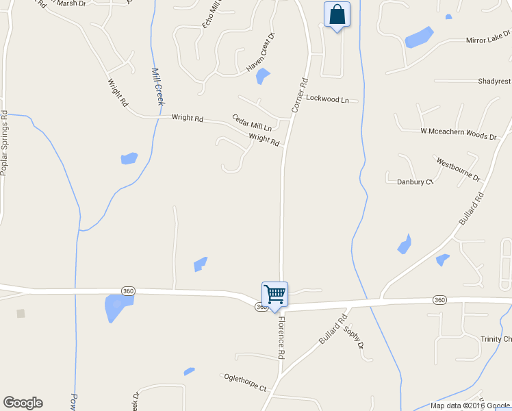 map of restaurants, bars, coffee shops, grocery stores, and more near 1918 Corner Road in Powder Springs