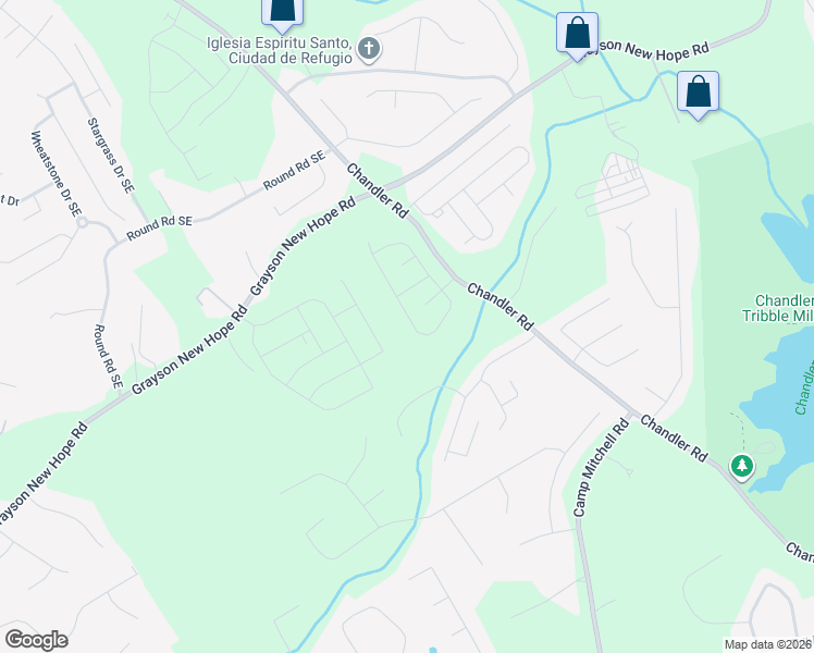 map of restaurants, bars, coffee shops, grocery stores, and more near 1985 Cutleaf Creek Road Southeast in Grayson