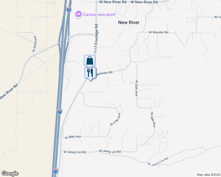 map of restaurants, bars, coffee shops, grocery stores, and more near 46611 N 37th Ave in Phoenix