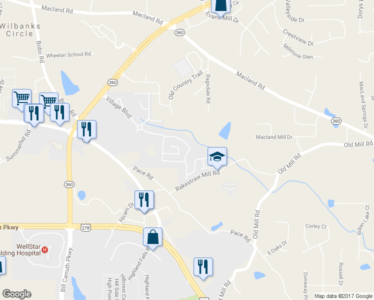 map of restaurants, bars, coffee shops, grocery stores, and more near 156 Crescent Woode Drive in Dallas