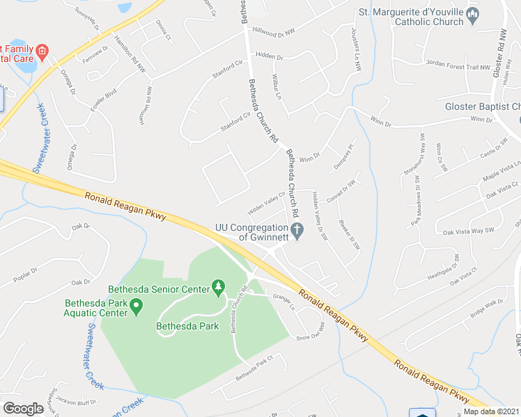 map of restaurants, bars, coffee shops, grocery stores, and more near 25 Bethesda Church Road in Lawrenceville