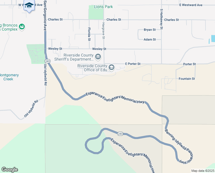 map of restaurants, bars, coffee shops, grocery stores, and more near 1 Banning-Idyllwild Panoramic Highway in Banning