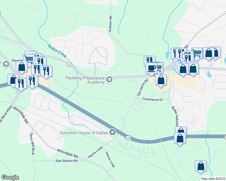 map of restaurants, bars, coffee shops, grocery stores, and more near 115 Alpine Court in Dallas