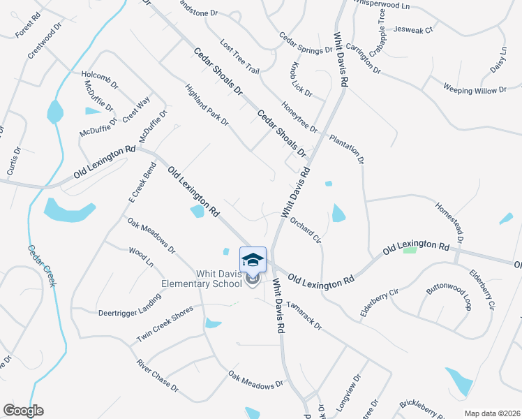 map of restaurants, bars, coffee shops, grocery stores, and more near 147 Victory Estates Drive in Athens