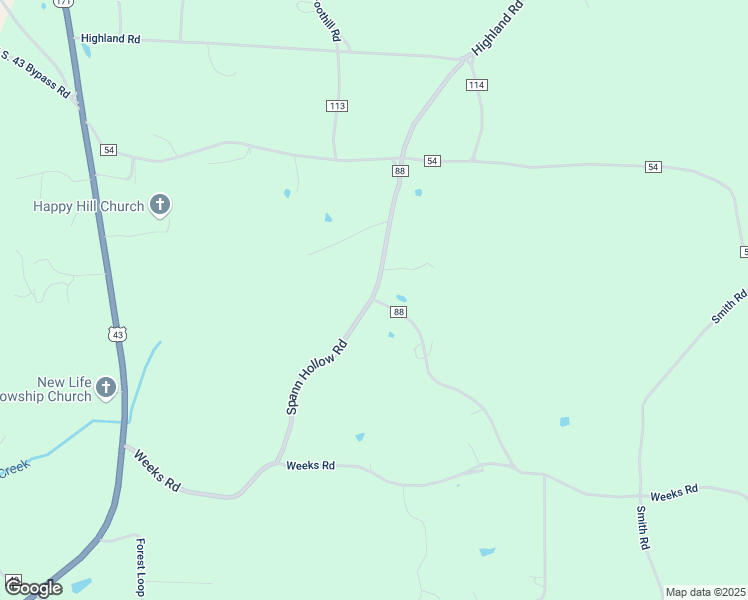 map of restaurants, bars, coffee shops, grocery stores, and more near County Road 88 in Winfield
