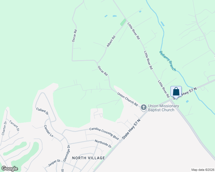 map of restaurants, bars, coffee shops, grocery stores, and more near 1125 Oscar Road in Little River