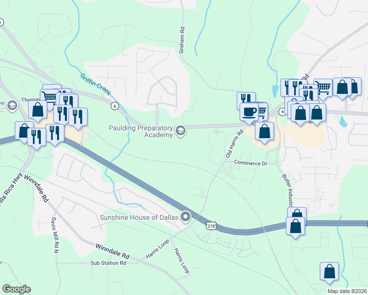 map of restaurants, bars, coffee shops, grocery stores, and more near 1040 Merchants Drive in Dallas