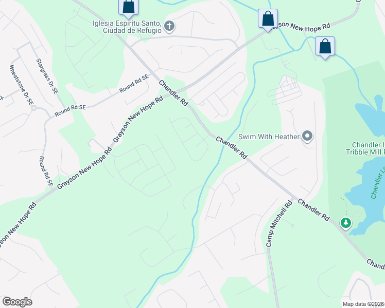 map of restaurants, bars, coffee shops, grocery stores, and more near 1988 Cutleaf Creek Road Southeast in Grayson