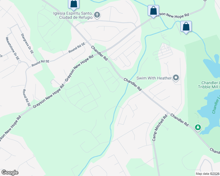 map of restaurants, bars, coffee shops, grocery stores, and more near 1988 Cutleaf Creek Road Southeast in Grayson