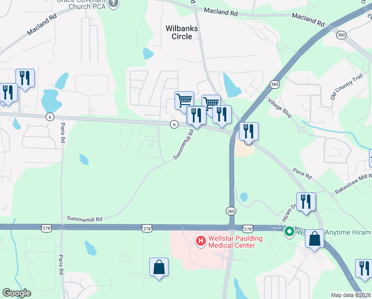 map of restaurants, bars, coffee shops, grocery stores, and more near 790 Summerhill Road in Dallas