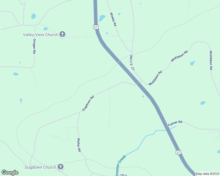 map of restaurants, bars, coffee shops, grocery stores, and more near 0 Dugdown Road in Buchanan