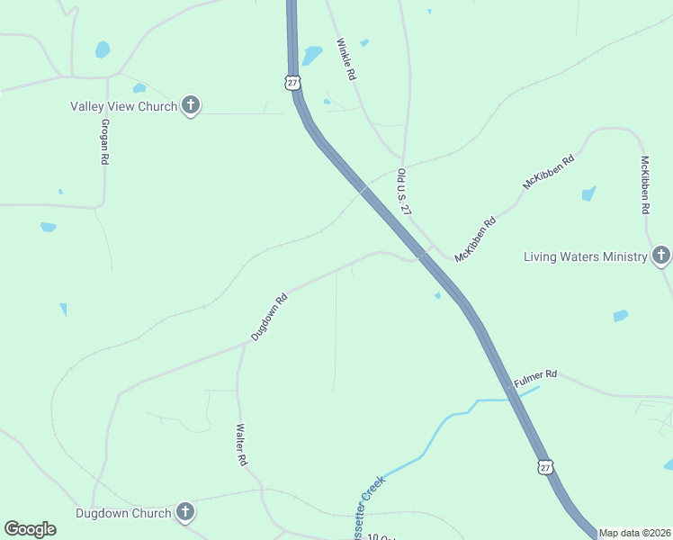 map of restaurants, bars, coffee shops, grocery stores, and more near 297 Dugdown Road in Buchanan