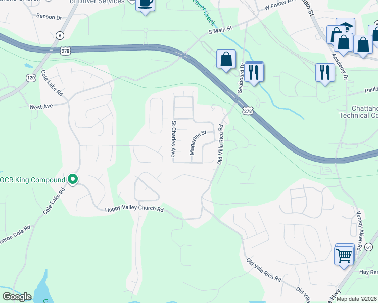 map of restaurants, bars, coffee shops, grocery stores, and more near 128 Magazine Street in Dallas
