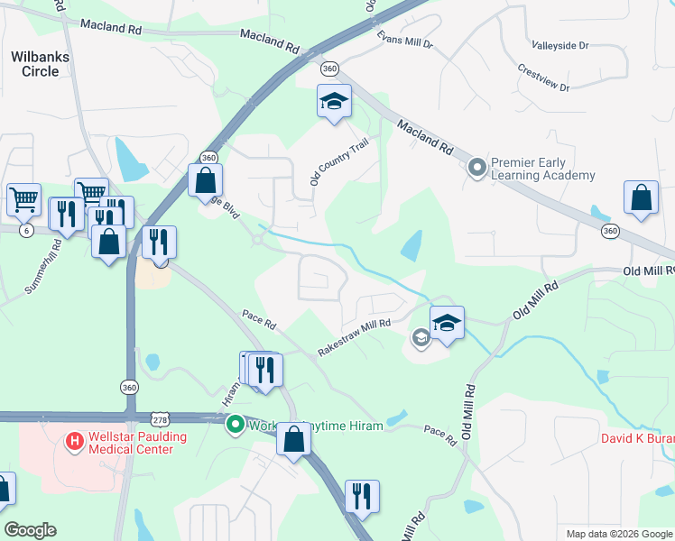 map of restaurants, bars, coffee shops, grocery stores, and more near 108 Crescent Woode Drive in Dallas