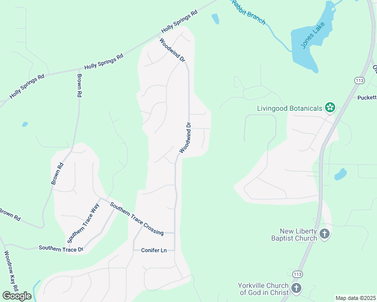 map of restaurants, bars, coffee shops, grocery stores, and more near 645 Woodwind Drive in Rockmart