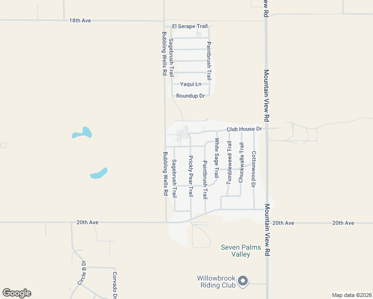 map of restaurants, bars, coffee shops, grocery stores, and more near 19279 Prickly Pear Trail in Desert Hot Springs